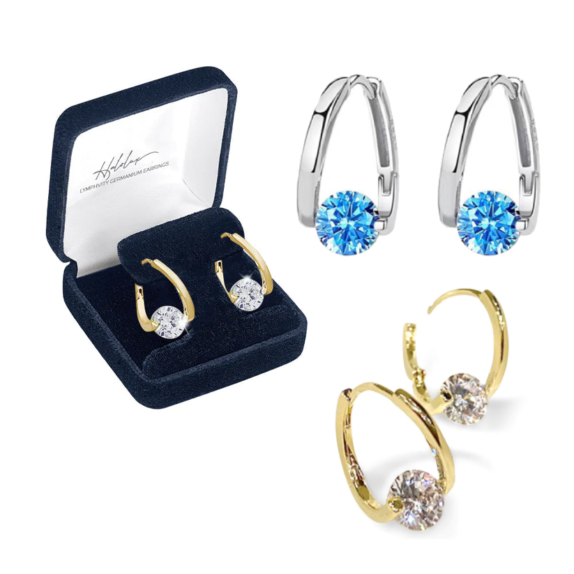 Magnetische Ohrringe Gold - Wellness Ohrstecker mit Magnettherapie