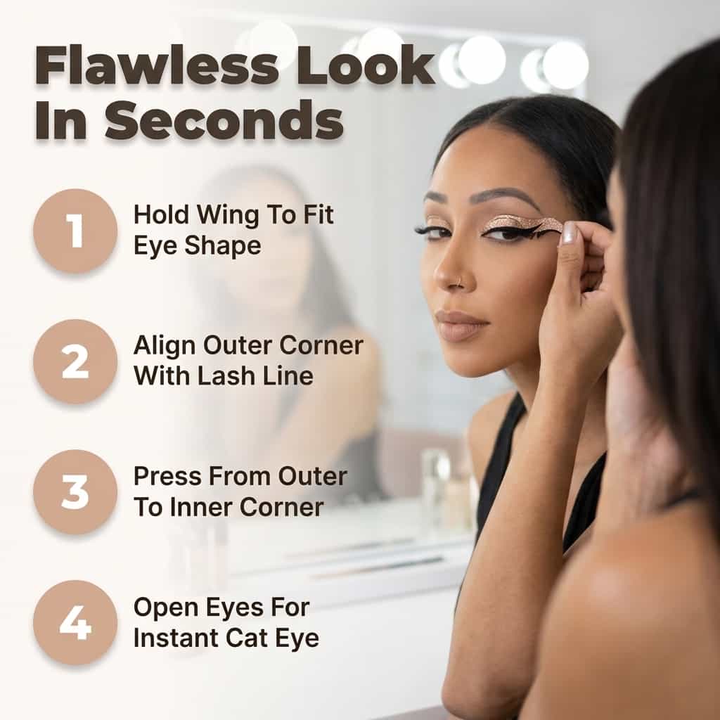 Wiederverwendbare Eyeliner Sticker – Symmetrischer Look für alle Augenformen