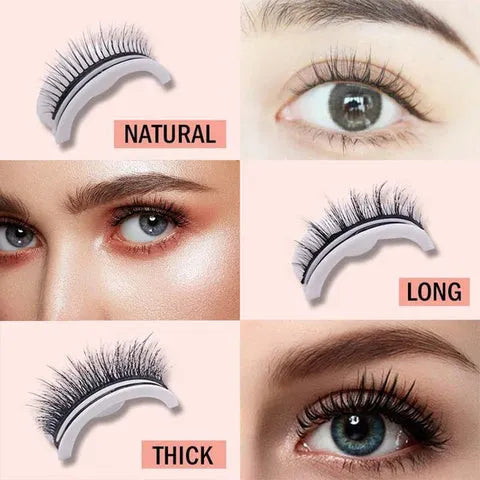 Selbstklebende Wimpern ohne Kleber - Wiederverwendbar & Waschbar