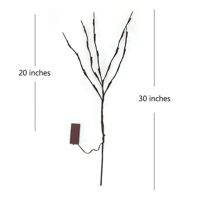 LED Lichterzweige 76cm - 20 Zweige Deko Lichterkette batteriebetrieben