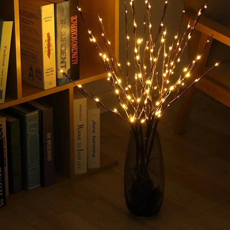 LED Lichterzweige 76cm - 20 Zweige Deko Lichterkette batteriebetrieben