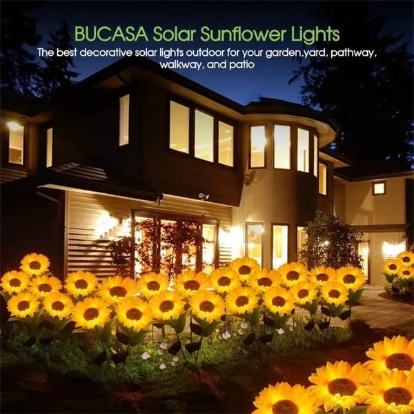 Solar Gartenleuchten Sonnenblumen LED Warmweiß IP65 Wetterfest