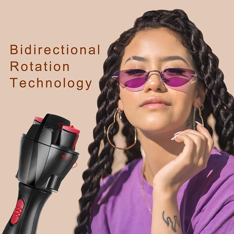 Elektrisches Haar-Stylinggerät mit 360° Drehfunktion für schnelle Frisuren