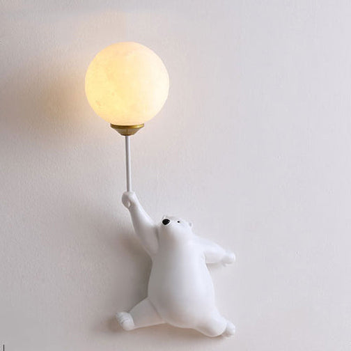 LED Wandlampe Bär mit Ballon – Warmweiße Kinderlampe für Kinderzimmer