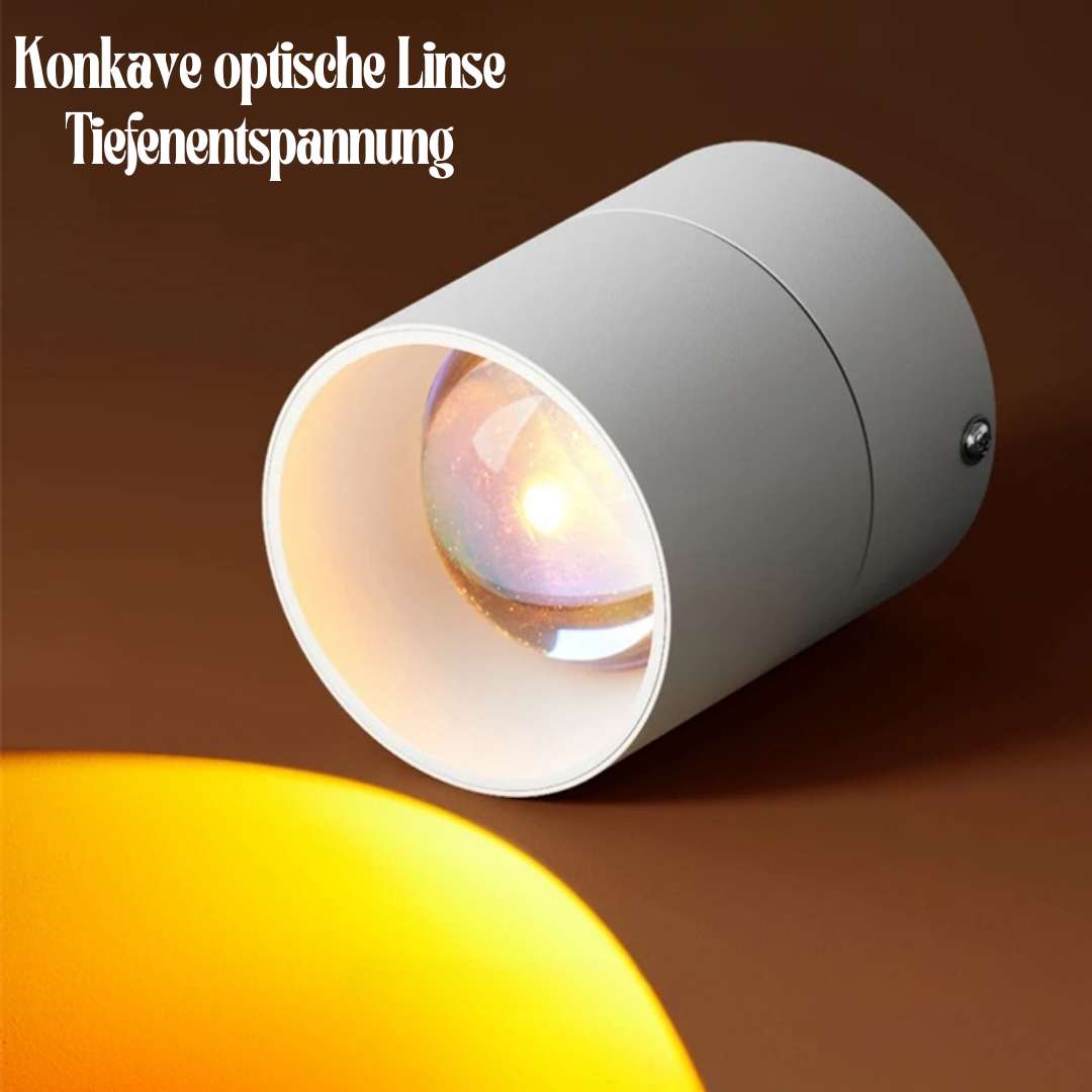 Sonnenuntergang Deckenleuchte mit Regenbogen Projektor & 4 Farbmodi