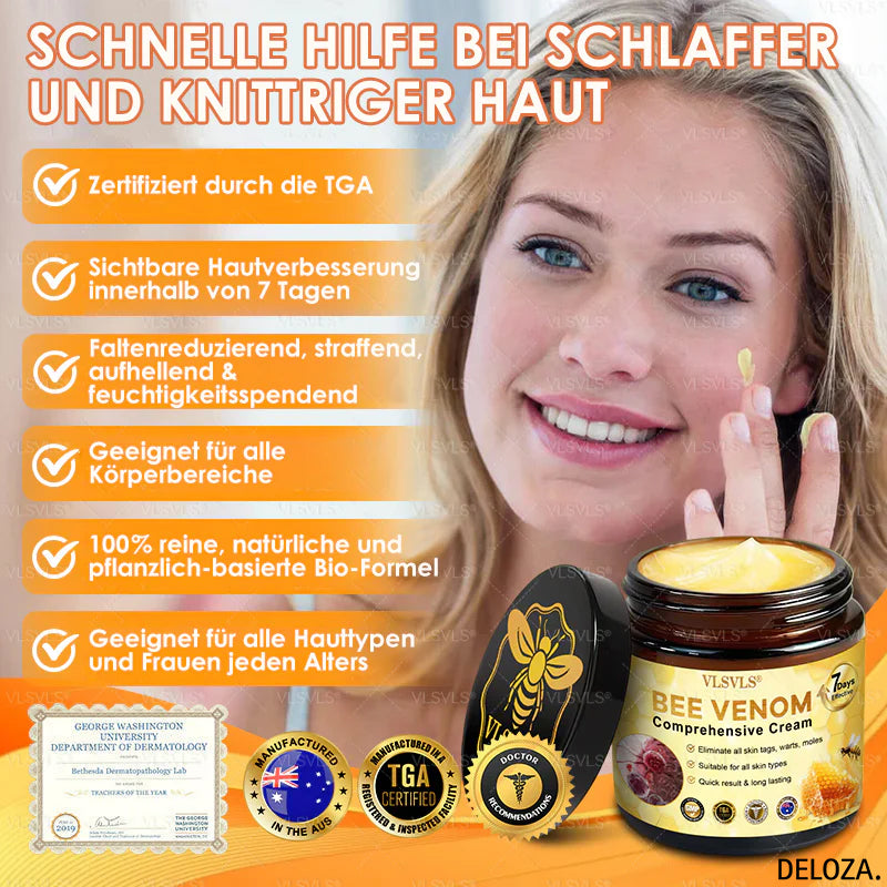 Anti-Aging-Creme mit Bienengift Peptiden und Hyaluronsäure