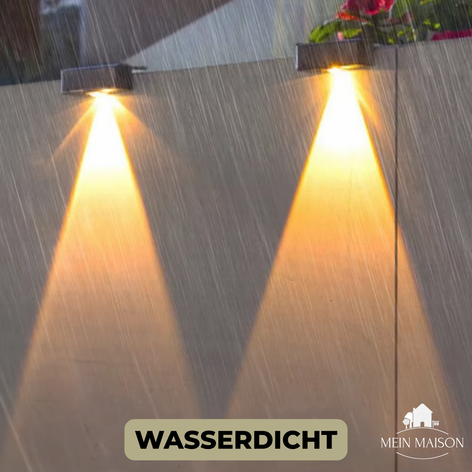Solar Gartenleuchte mit Farbwechsel und warmweißem Licht IP65