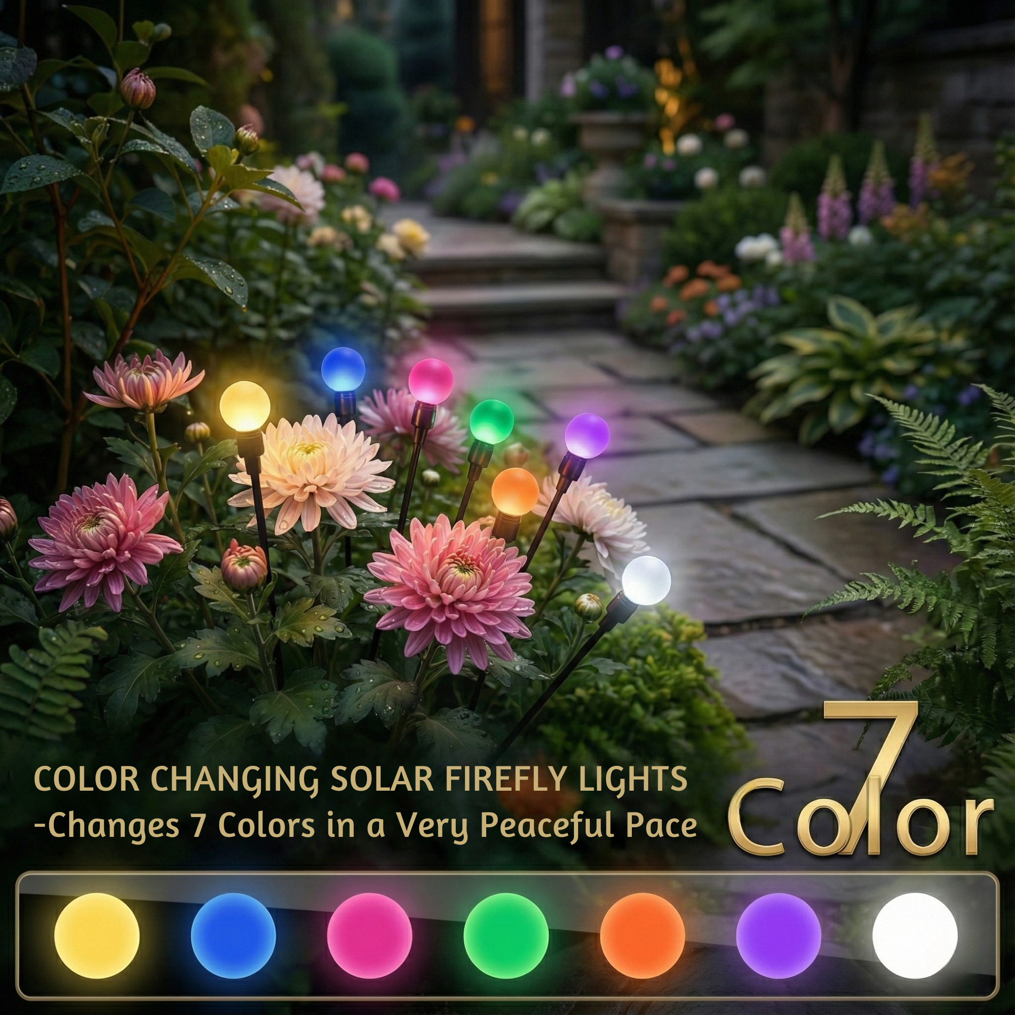 Solar Gartenlichter LED - Warmweiße Außenbeleuchtung für Garten & Terrasse