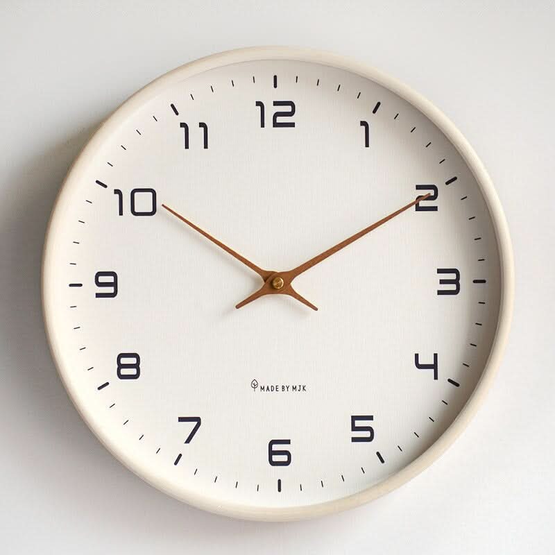 Holz Wanduhr Lautlos – Skandinavisch Modern Naturholz 30cm