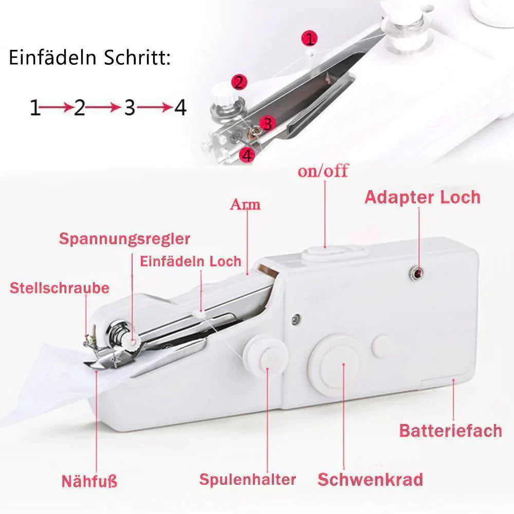 Kabellose Mini Handnähmaschine für schnelle Kleidung Reparaturen