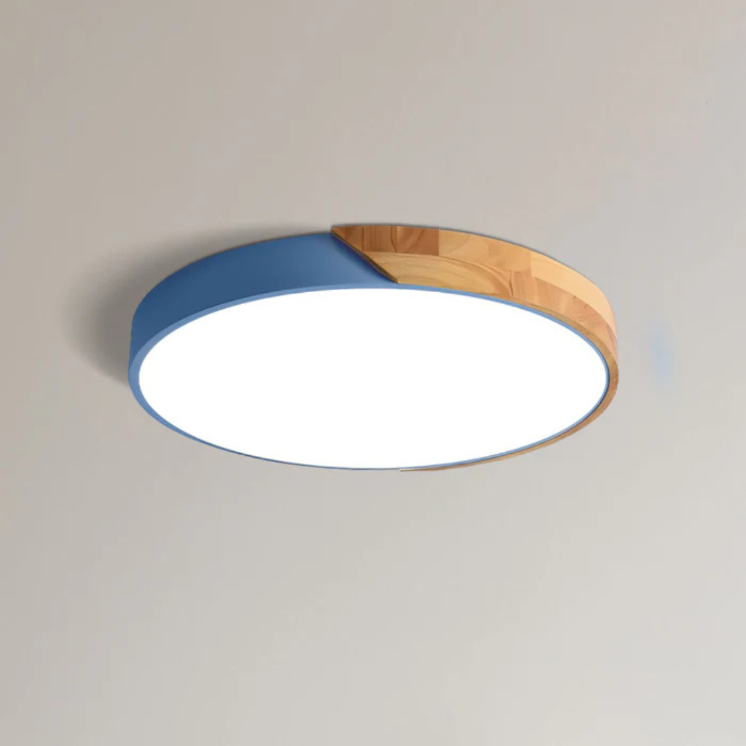 Holz-Deckenleuchte im Skandi-Stil mit LED – natürliches Designlicht
