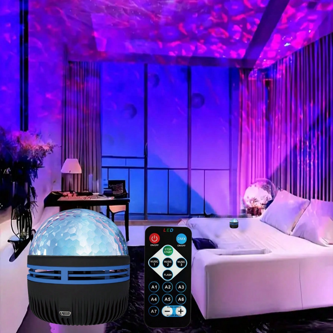 LED Projektor Wasser Aurora Effekt mit Fernbedienung Stimmungslicht
