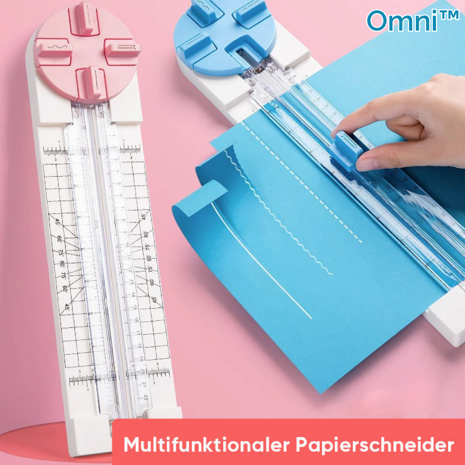 4-in-1 Papierschneider – Gerade, Kurven, Falz & gestrichelte Schnitte