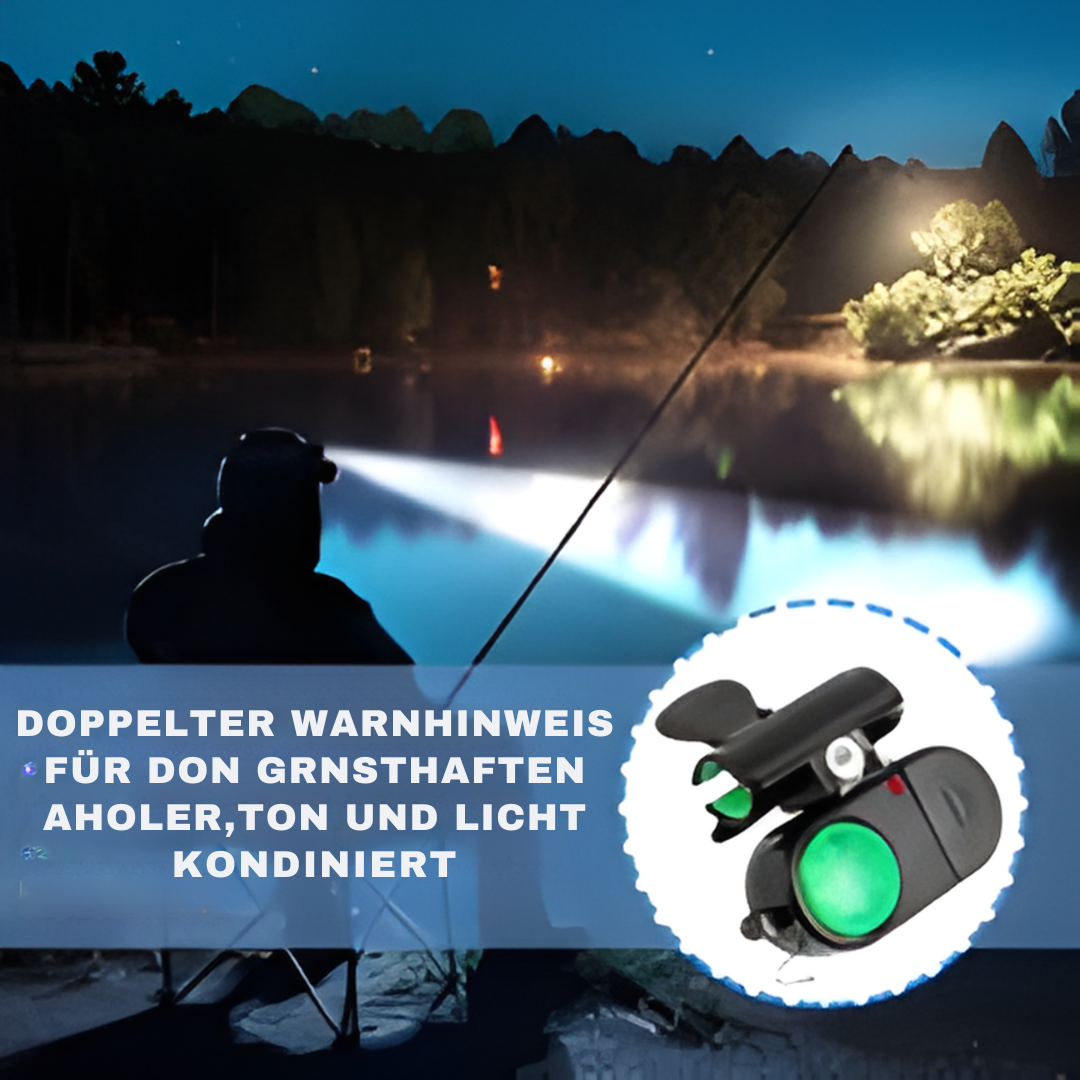 Bissanzeiger mit LED Licht und Ton - Elektronischer Biss Alarm Angeln