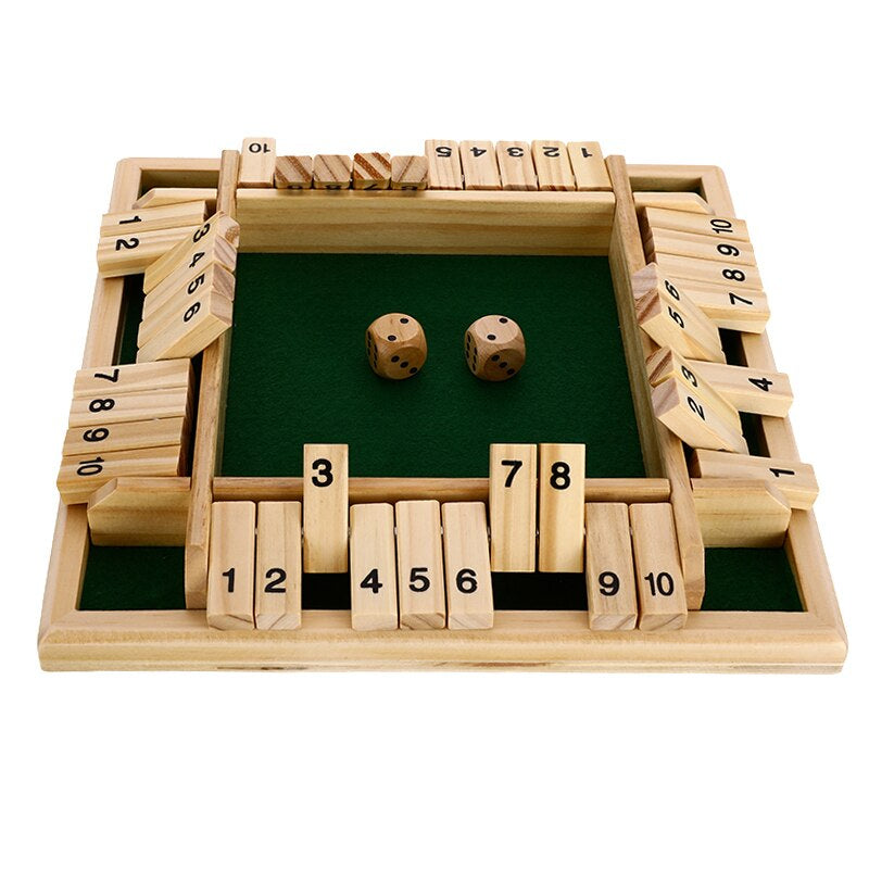 Shut The Box Würfelspiel aus Holz für Kinder und Familien