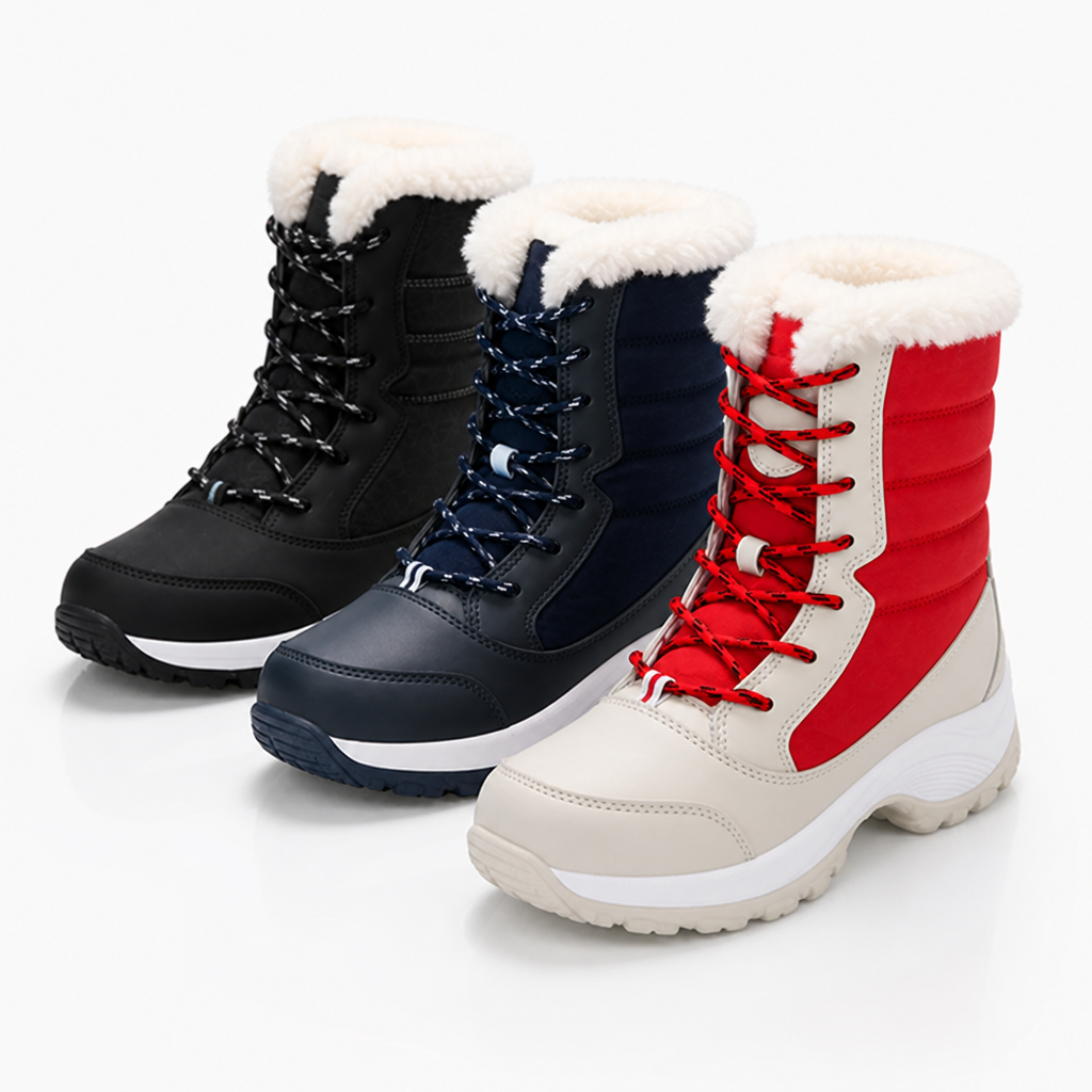 Gefütterte Winterstiefel mit Schnürung – warm bis -40 °C