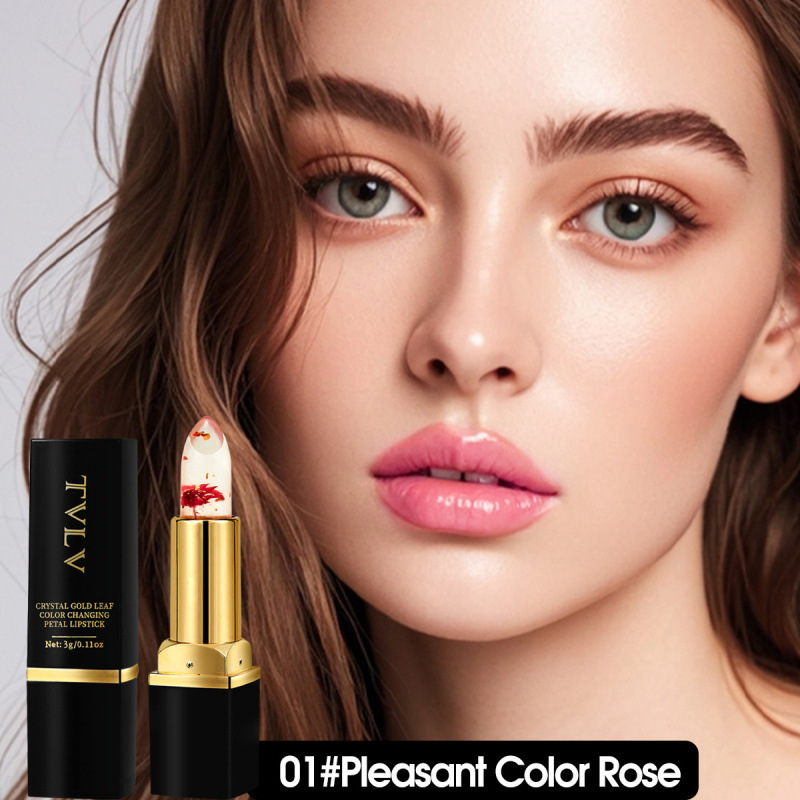 Farbwechselnder Lippenstift - Transparenter Blumenlippenstift mit Farbwandel