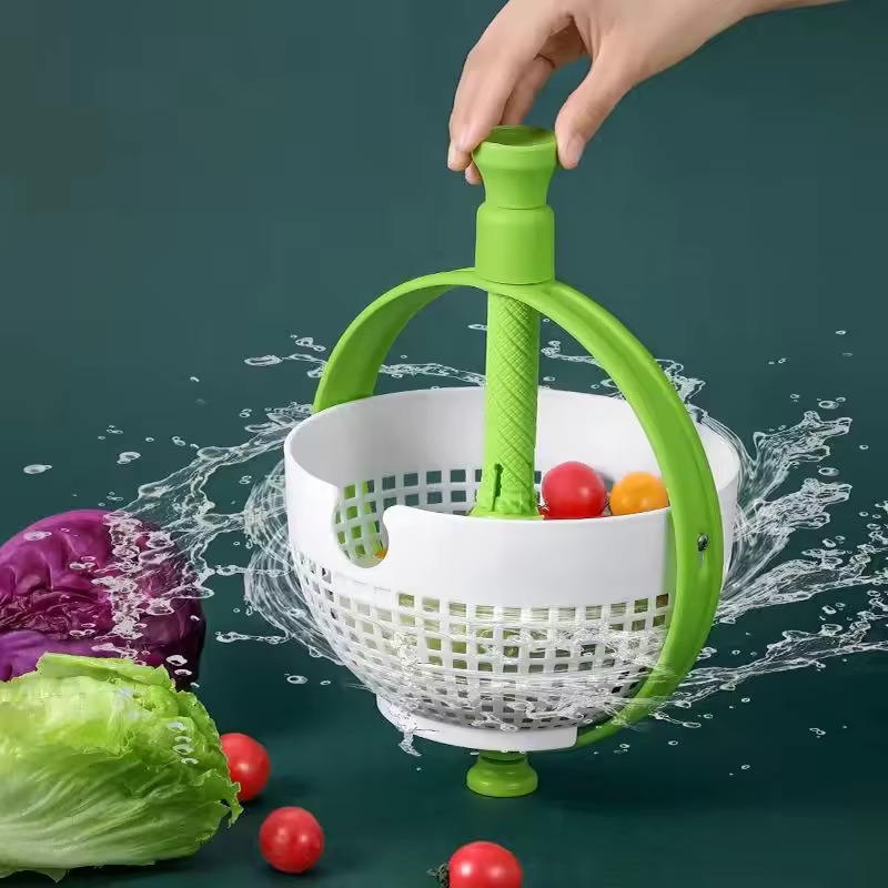 Salatschleuder mit Waschfunktion – Obst & Gemüse Waschen und Schleudern