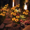 Solar Gartenleuchten Sonnenblumen LED Warmweiß IP65 Wetterfest