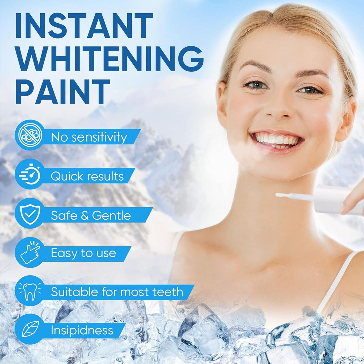 Zahnaufhellungs-Pigment für sofortige weiße Zähne ohne Peroxid