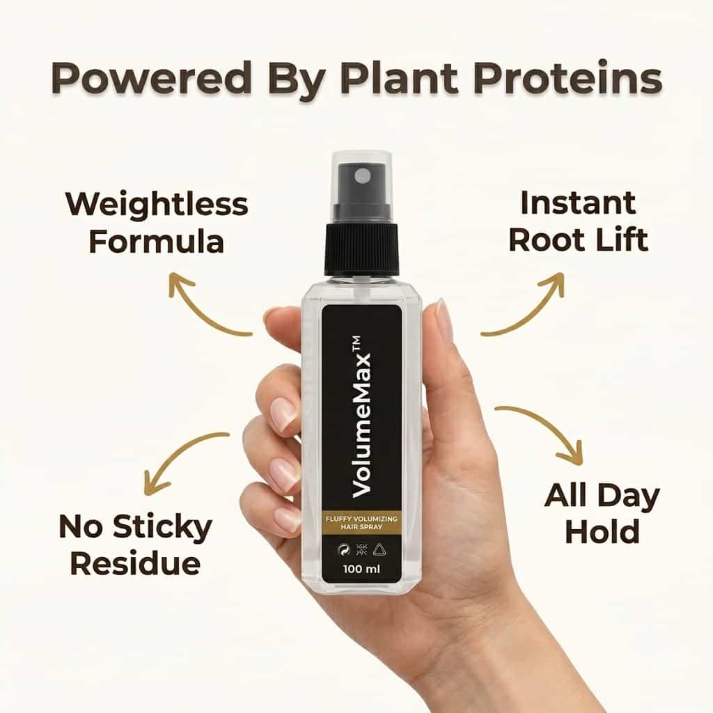 Volumen Haarspray für dünnes Haar - Pflanzliche Formel mit Keratin