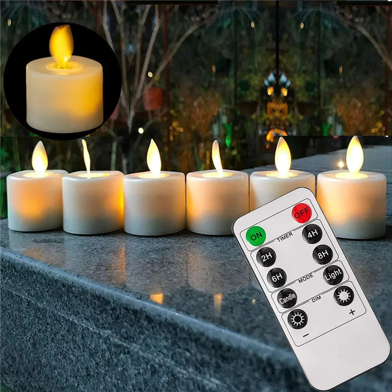 LED Kerzen Set mit Fernbedienung und Timer – flammenlos