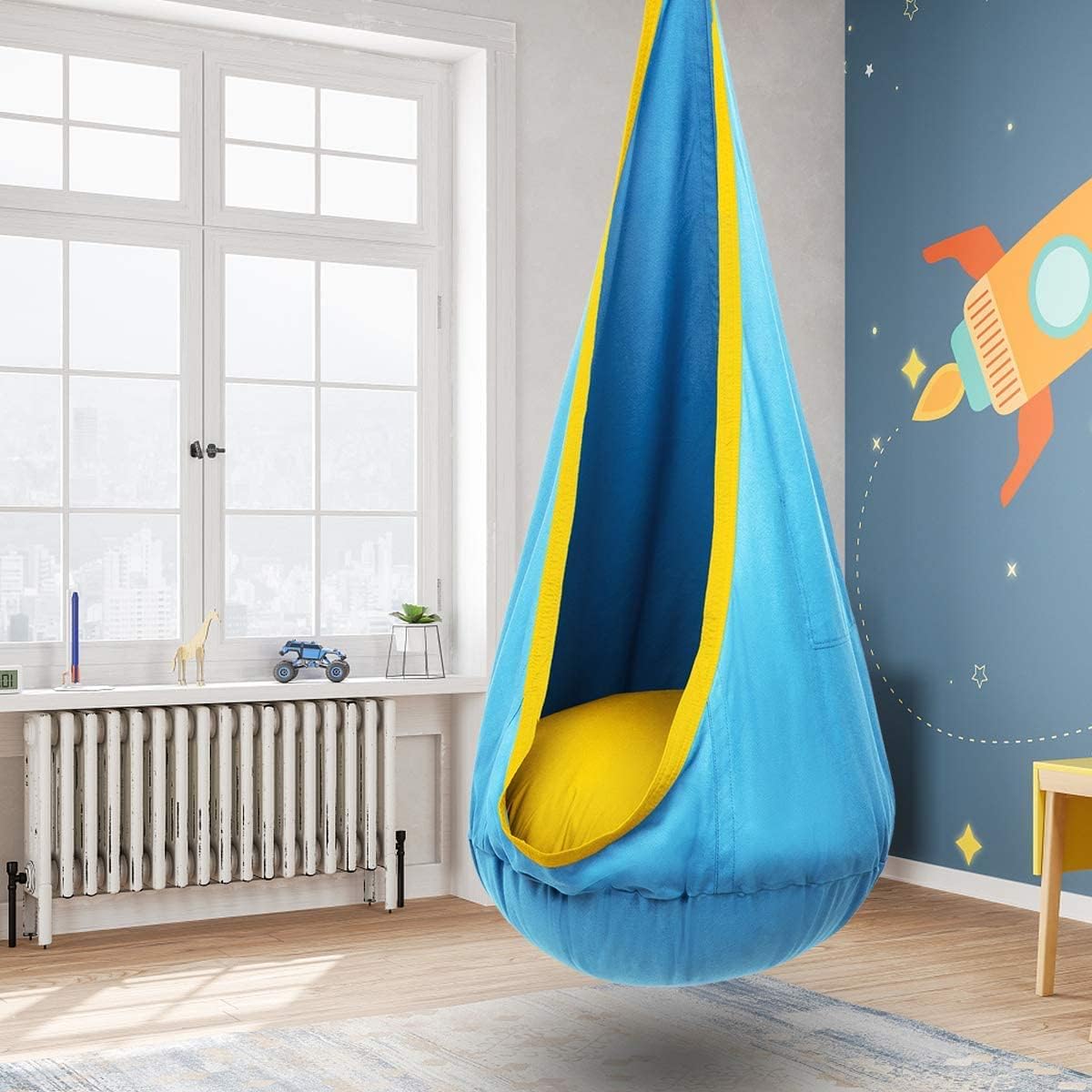 Baumwoll Hängematte für Garten, Balkon & Wohnzimmer – 160x68 cm