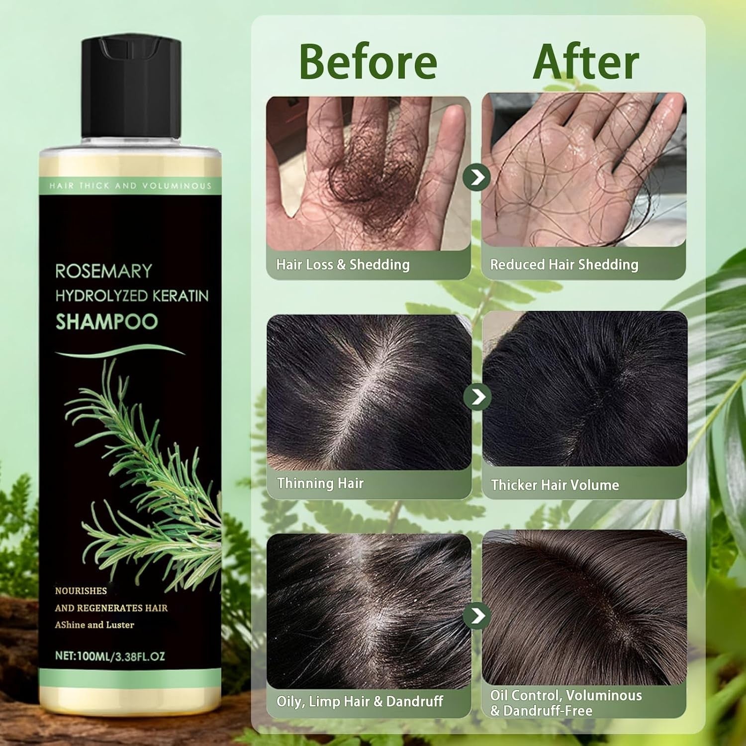 Haarserum mit Rosmarin und Keratin für mehr Volumen und Haarwachstum