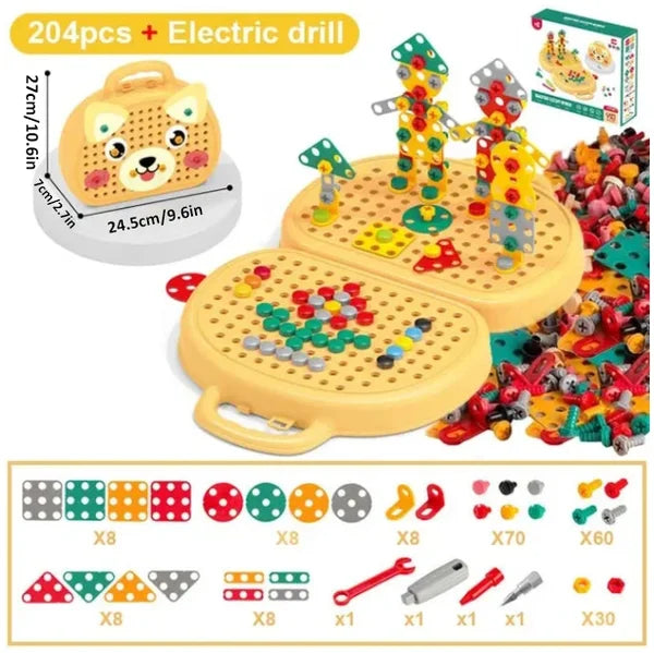 Bauklötze Konstruktionsspielzeug Kinder 3D Bausteine Set