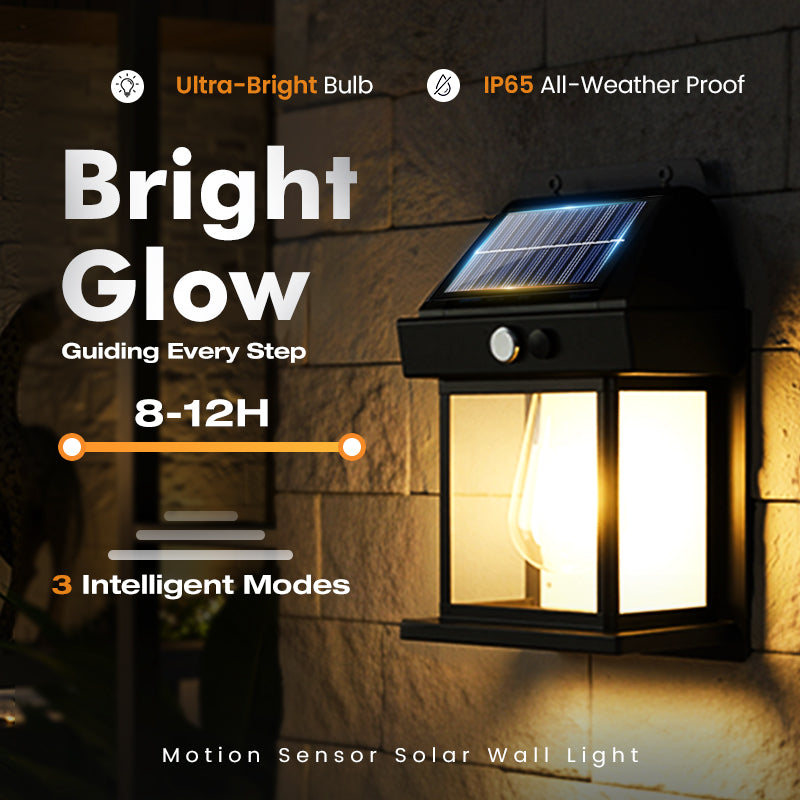 Solar Außenleuchte mit Bewegungsmelder – IP65 LED Sicherheitslicht
