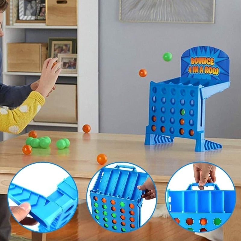 Geschicklichkeitsspiel 4 Gewinnt mit Bounce Action für die Familie