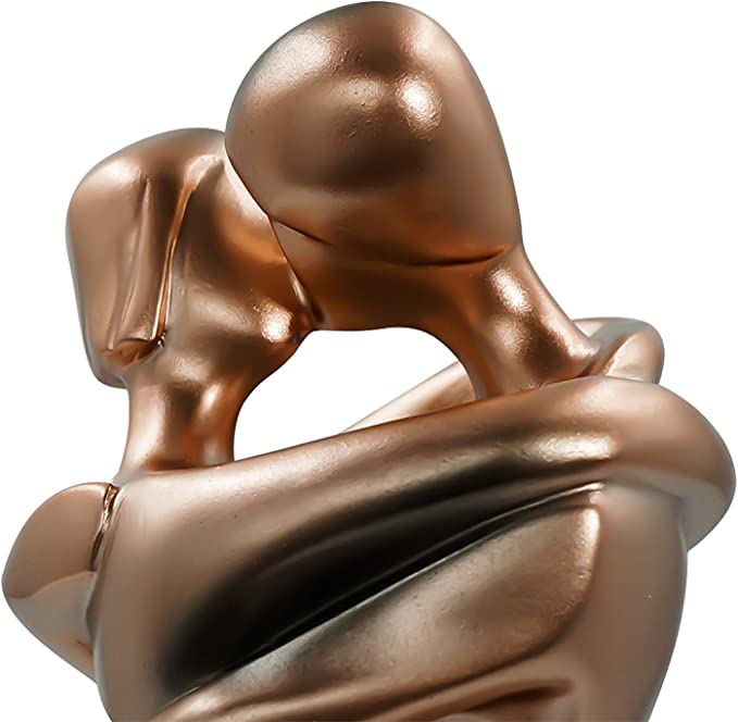 Bronze Skulptur Zwei Figuren - Deko Figur für Wohnzimmer