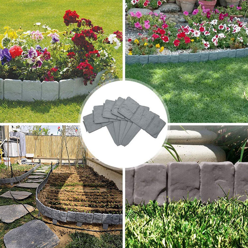 Flexible Gartenumrandung Steinoptik - Rasenkante Beetbegrenzung