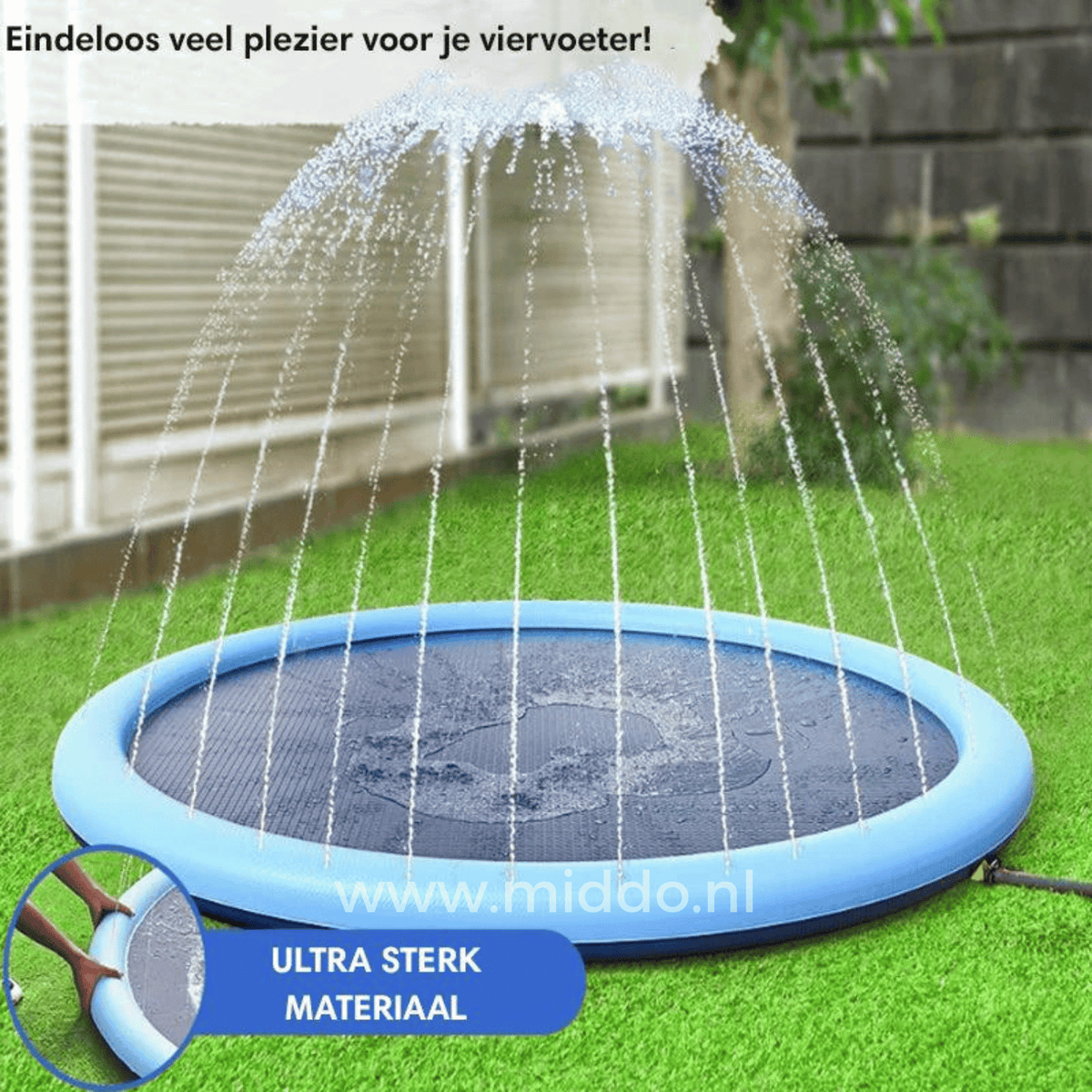 Wasserspielmatte für Garten - Sprinkler Matte für Kinder und Haustiere