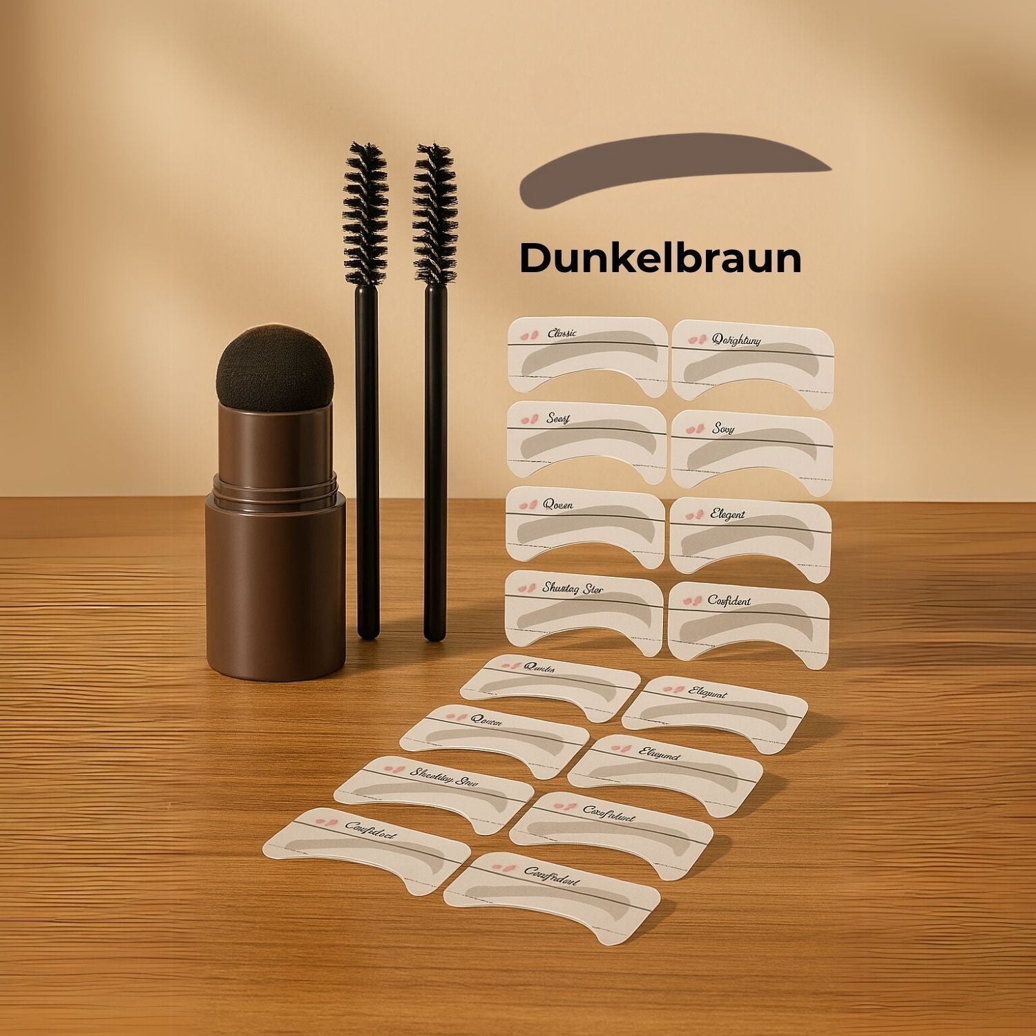 Augenbrauenstempel Set - Schablonen für perfekte Brauen