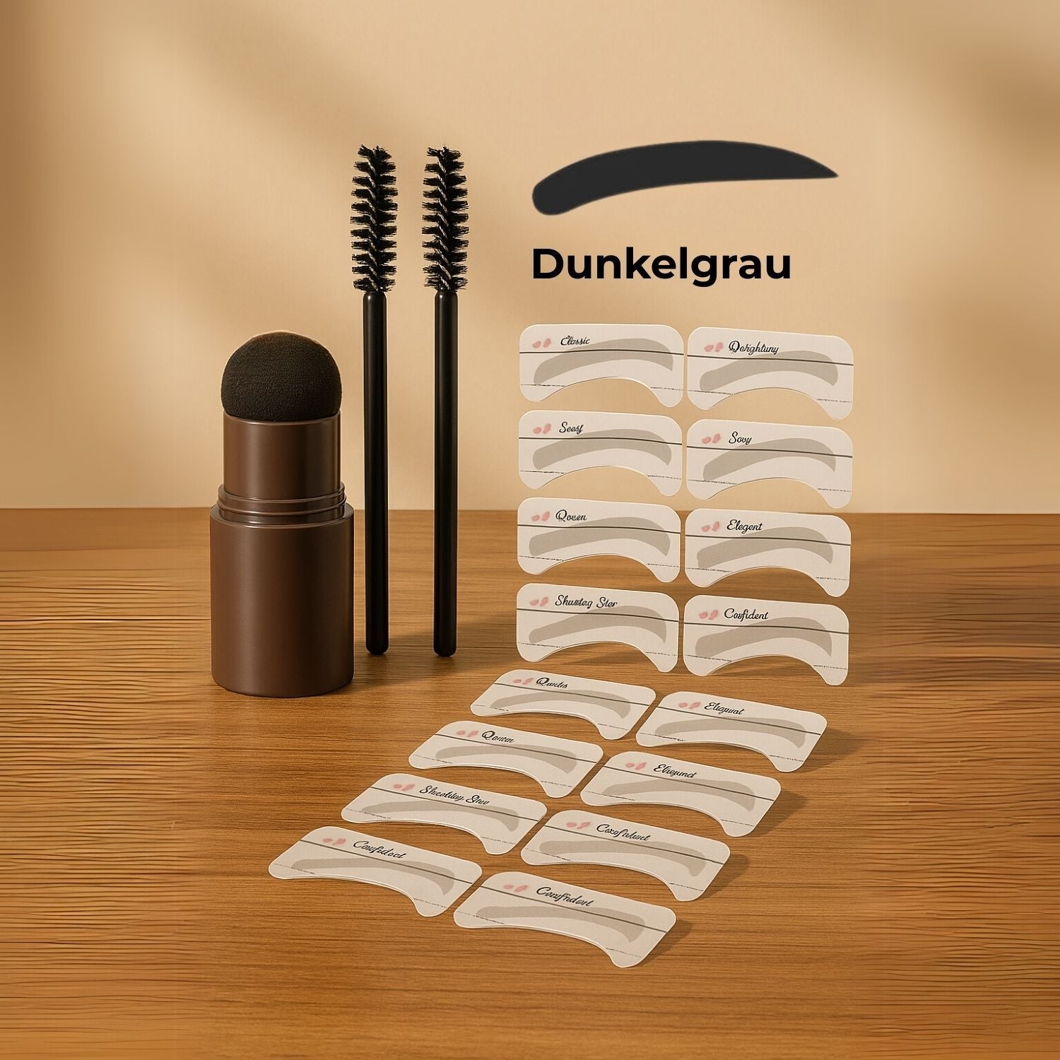 Augenbrauenstempel Set - Schablonen für perfekte Brauen