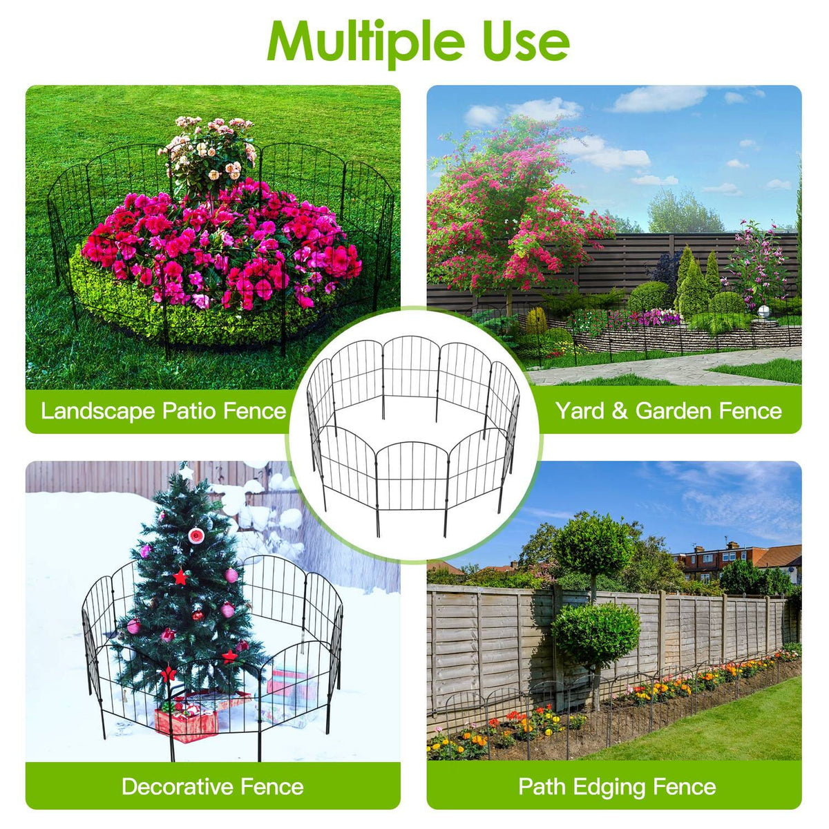 Edelstahl Gartenzaun Beetabgrenzung flexibel rostfrei 3,2m Set