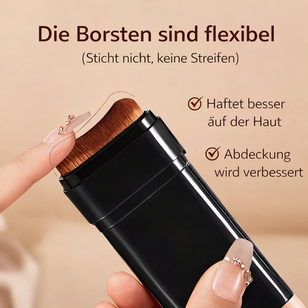 Foundation Stick Matt mit Concealer und integriertem Pinsel