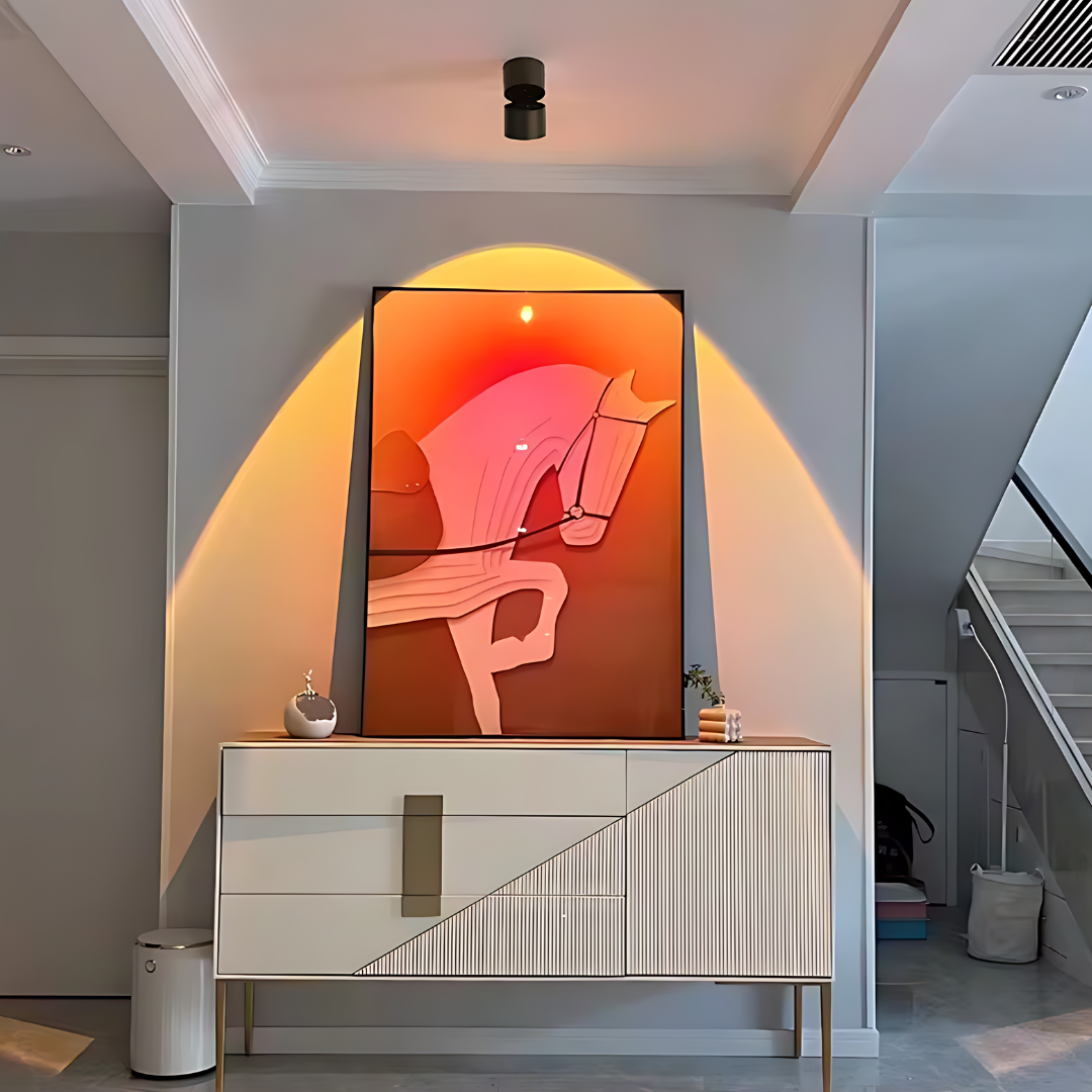 Sonnenuntergang Deckenleuchte mit Regenbogen Projektor & 4 Farbmodi