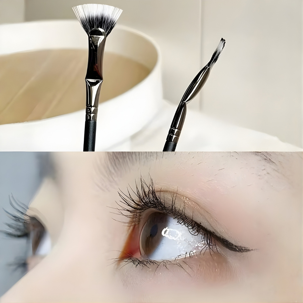 Fächerförmige Wimpernbürste faltbar für getrennte Wimpern ohne Klümpchen