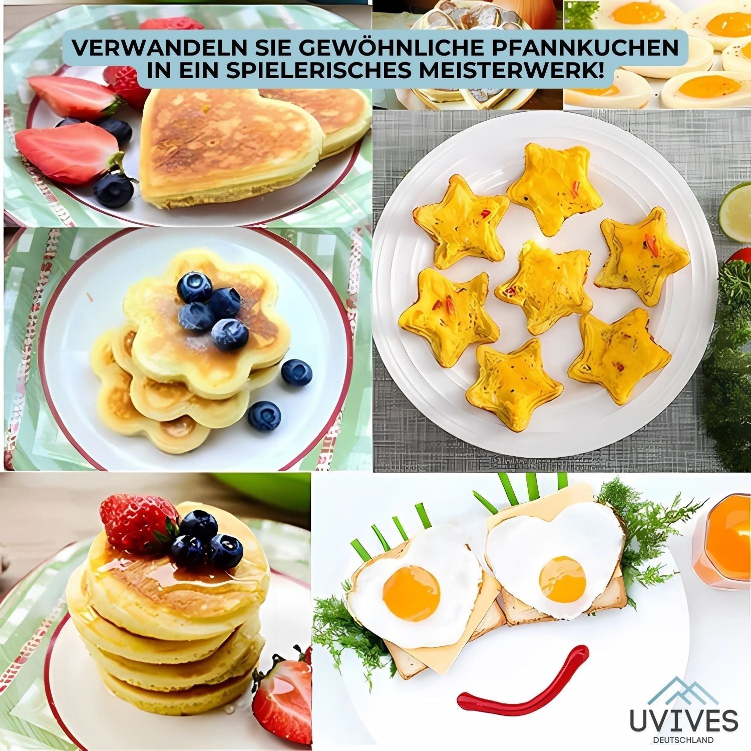 Silikon Pfannkuchen-Form mit Antihaftbeschichtung - Spülmaschinenfest