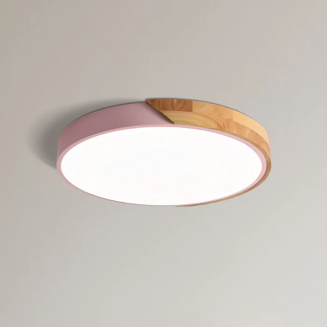 Holz-Deckenleuchte im Skandi-Stil mit LED – natürliches Designlicht