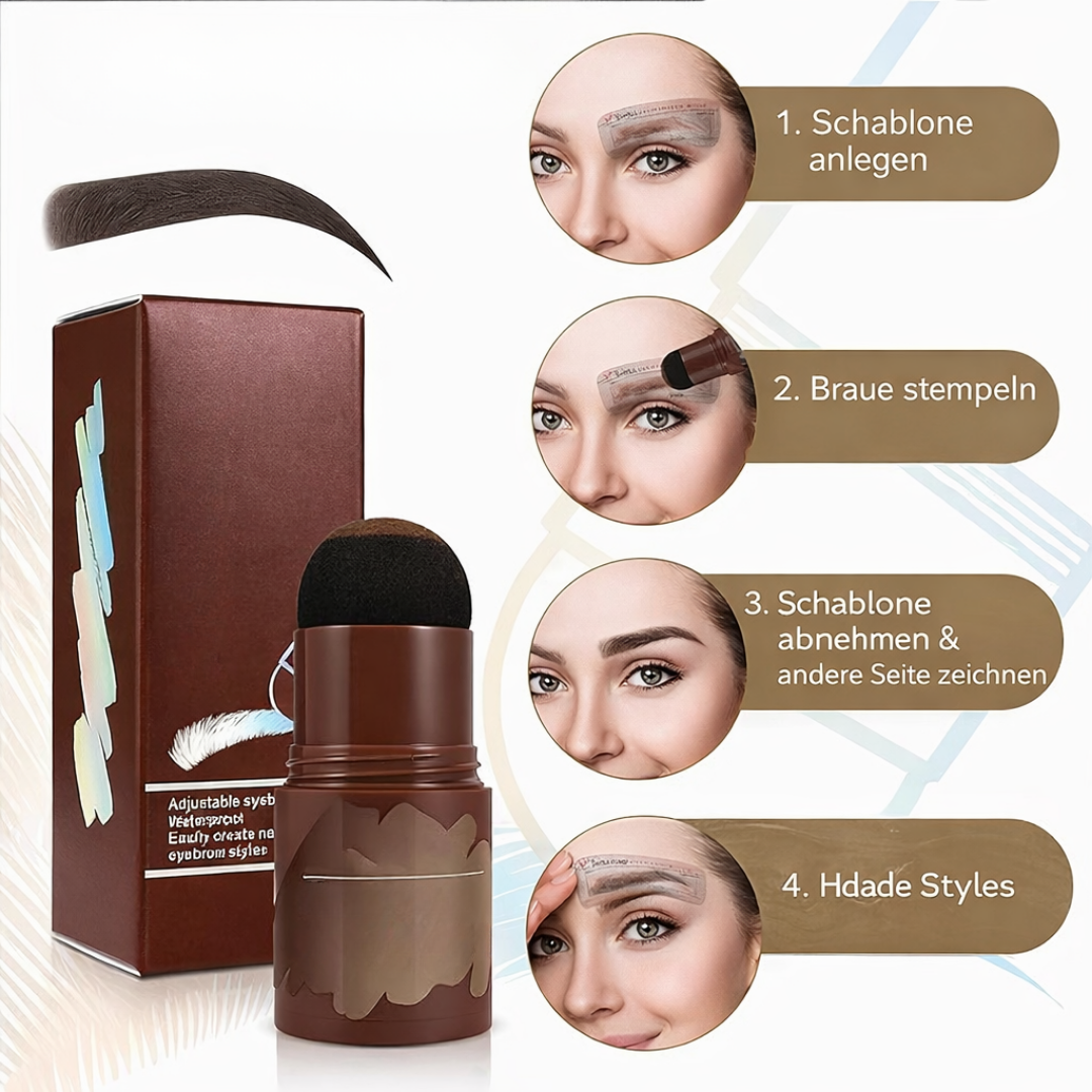 Augenbrauen Stempel Set mit 10 Schablonen für perfekte Brauen