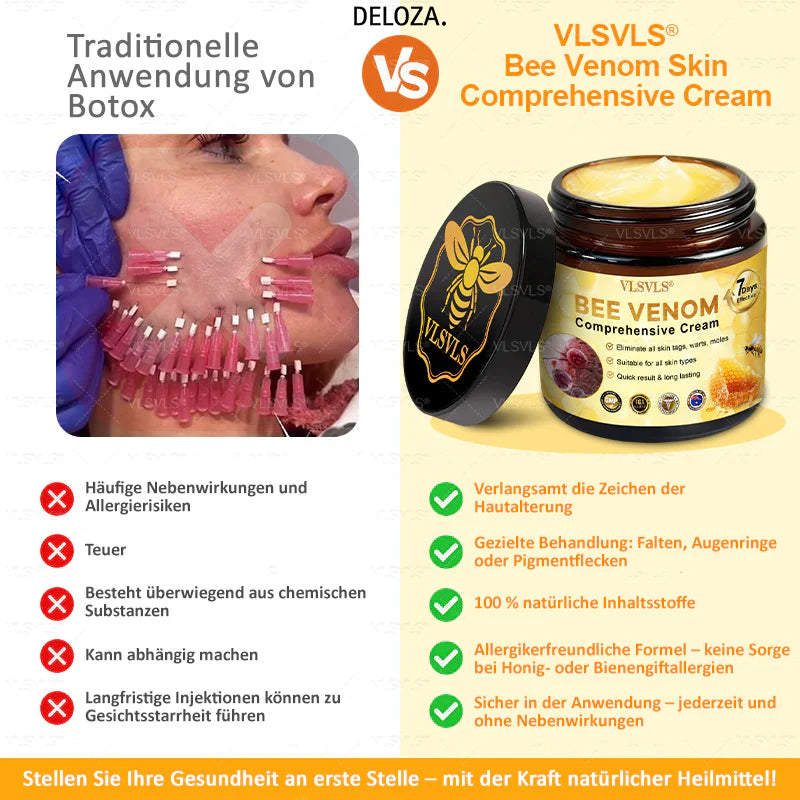 Anti-Aging-Creme mit Bienengift Peptiden und Hyaluronsäure