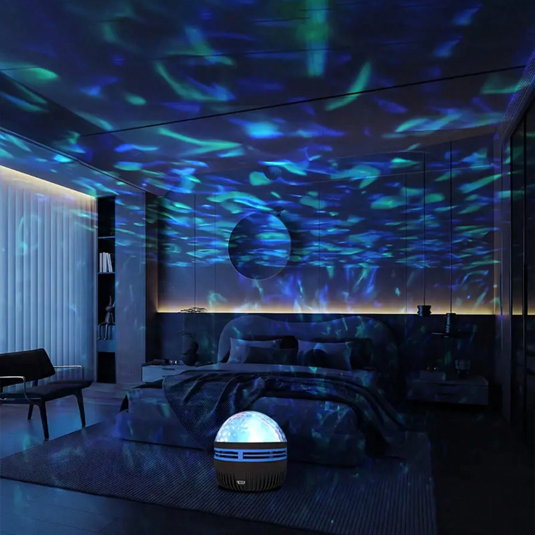 LED Projektor Wasser Aurora Effekt mit Fernbedienung Stimmungslicht