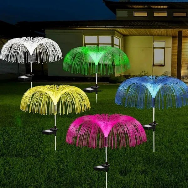 Solar Gartenleuchten Quallenform - LED Solarlampen wasserdicht