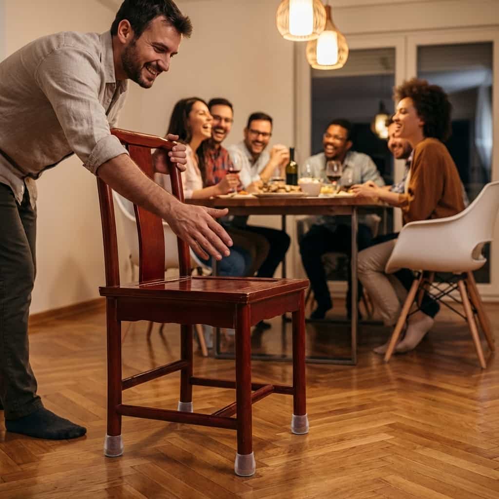 Möbelgleiter Silikon - Bodenschutz und Geräuschreduzierung für Stühle