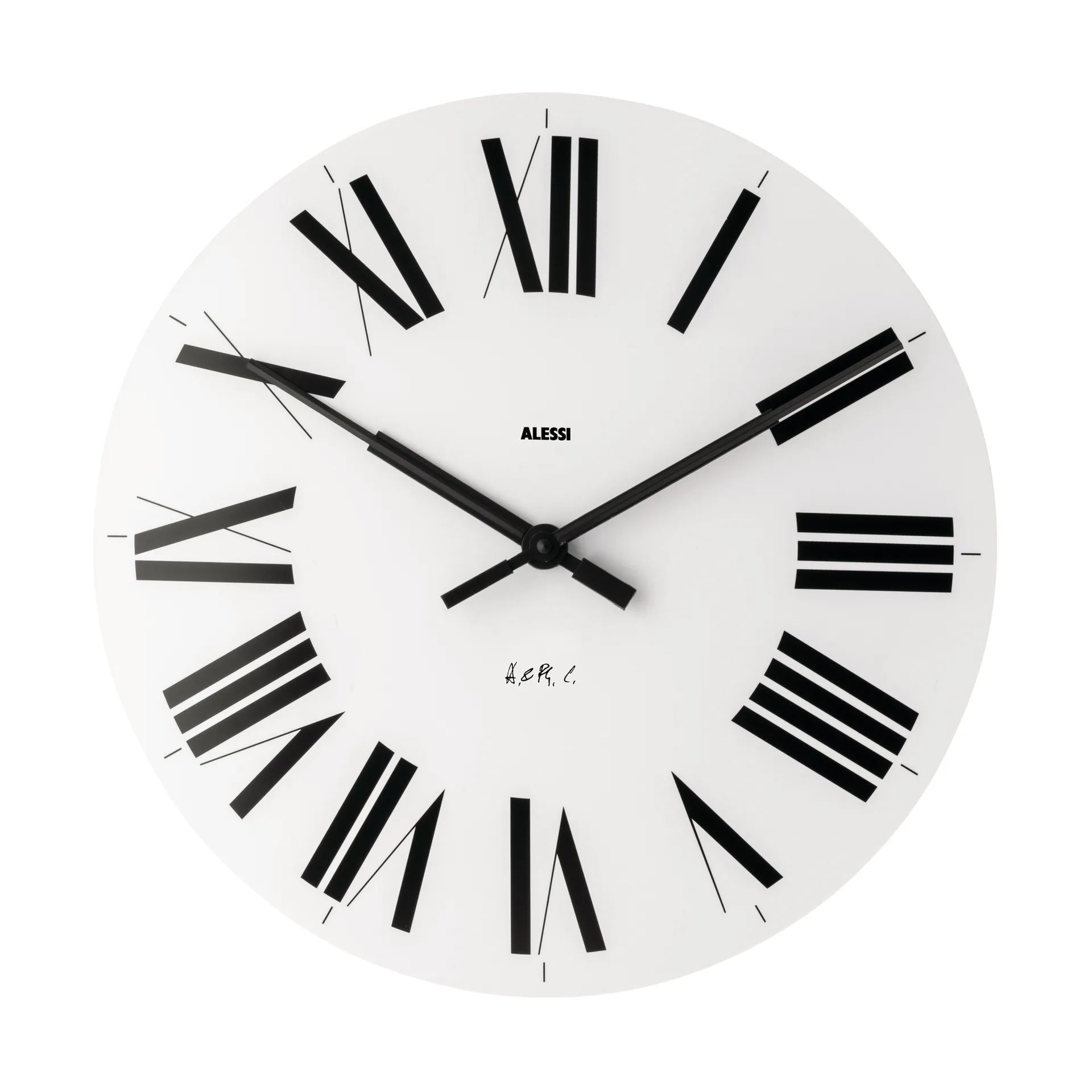 Wanduhr mit römischen Ziffern – minimalistisches Italienisches Design