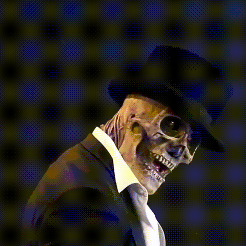 Latex Totenkopf Maske mit Gehirn – Realistische Halloween Horrormaske