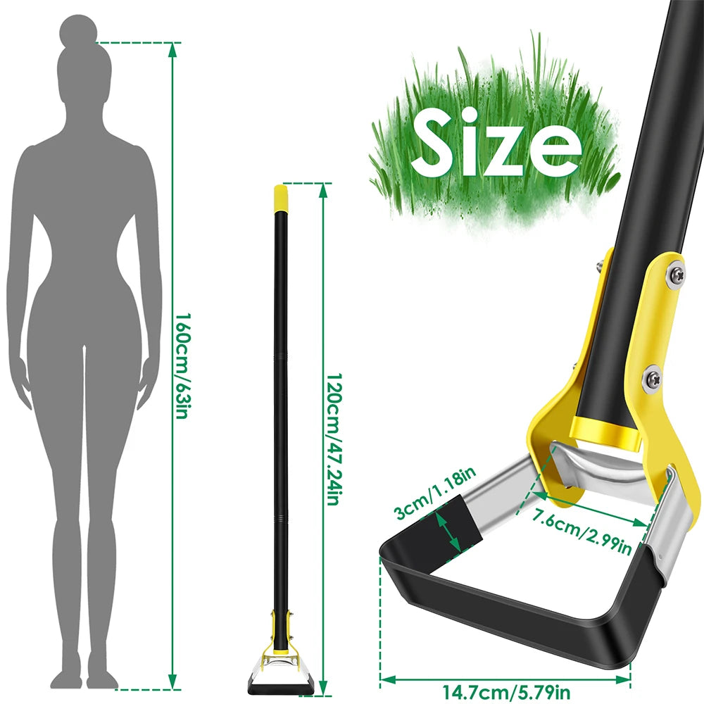 Ergonomische Gartenhacke mit langem Stiel - Unkrautentferner 120-160cm